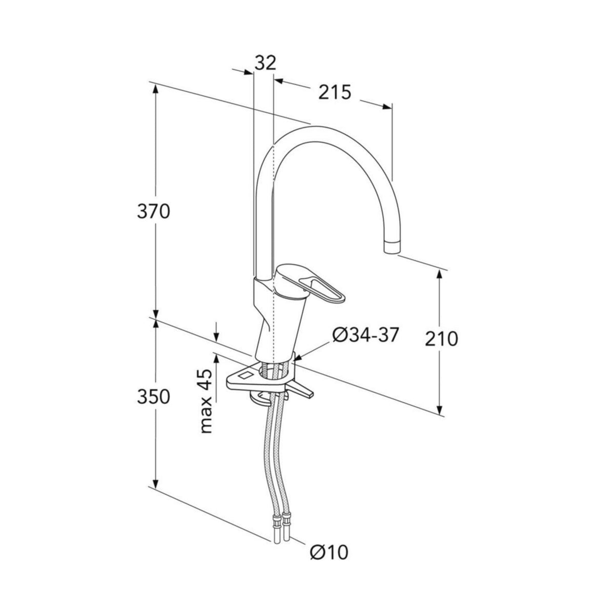 Keittiöhana Gustavsberg Nautic 2.0 korkea kaarijuoksuputki GB41206056 [6270859] |