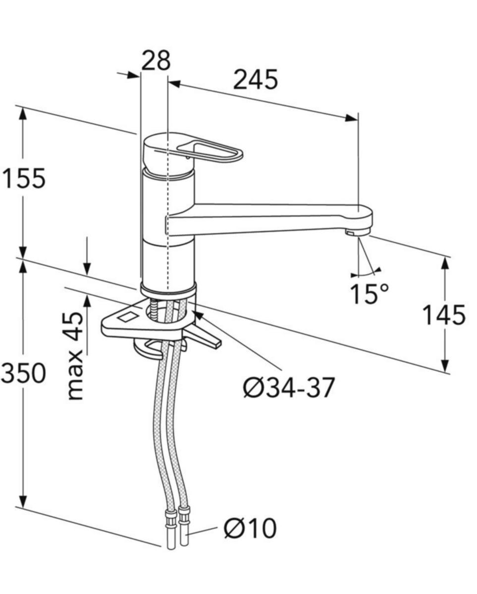 Keittiöhana Gustavsberg Nautic uusi matala 240MM juoksuputki [6270873] |