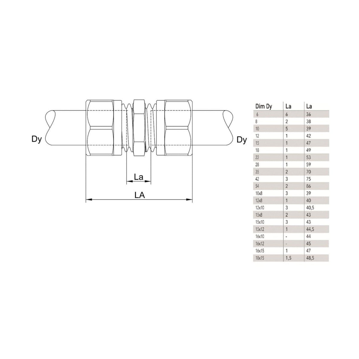 Puserrusliitin Suora Vatette 8 Mm 0310200 1557002