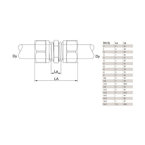 Puserrusliitin Suora Vatette 8 Mm 0310200 1557002