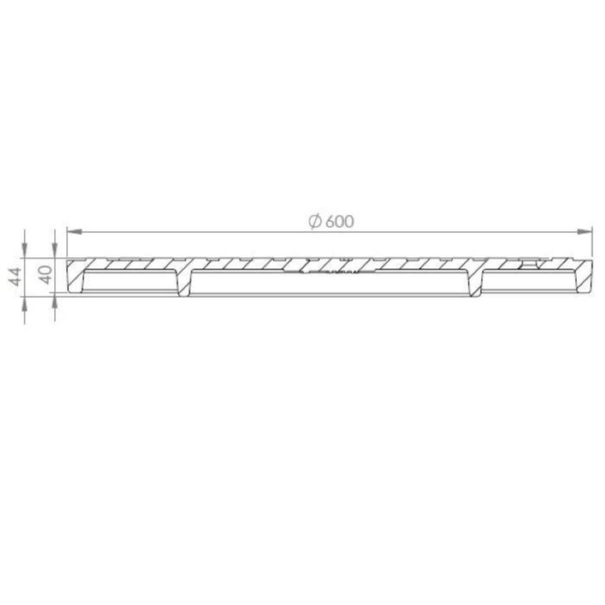 Päällyskannet ulefos 600 mm Päällyskansi pyöreä A15 NV60252 [3322050]