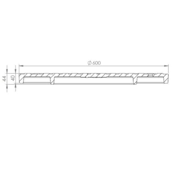 Päällyskannet ulefos 600 mm Päällyskansi pyöreä A15 NV60252 [3322050]