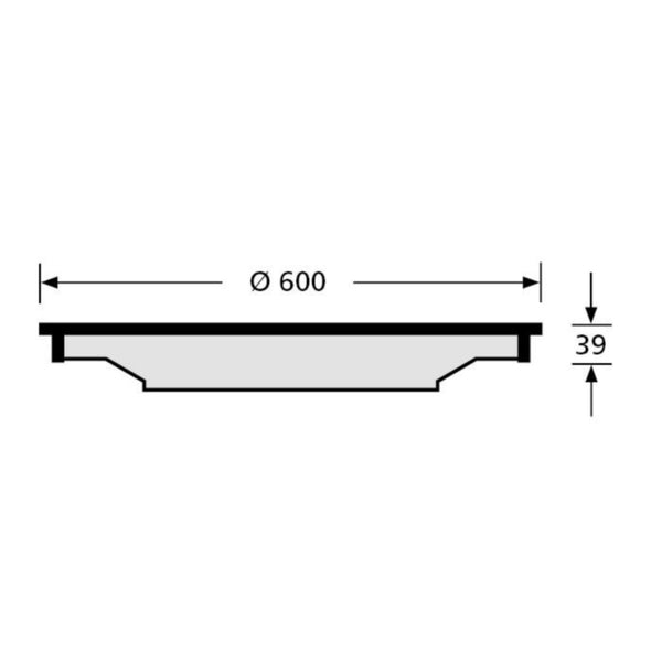 Sadevesikannet ulefos 600 mm Sadevesikansi pyöreä A15 nv 60260 [3322070]