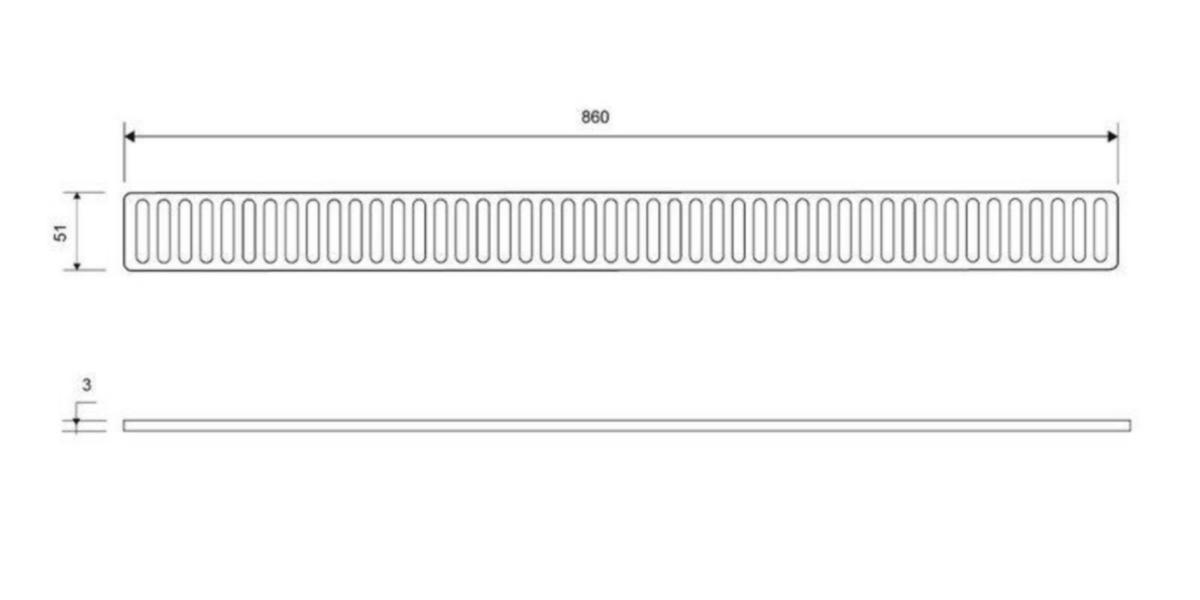 Ritilä 1602.0900 Unidrain Classic Line 1602 Column 900mm harjattu [3307585]