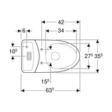 Peruskorjaus WC-laite Ido Glow 63 2-huuhtelu, Rimfree, kanneton, S-lukko 5650199
