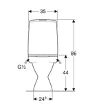 Peruskorjaus WC-laite Ido Glow 63 2-huuhtelu, Rimfree, kanneton, S-lukko 5650199
