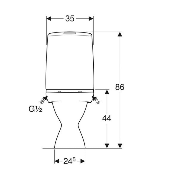 Peruskorjaus WC-laite Ido Glow 63 2-huuhtelu, Rimfree, kanneton, S-lukko 5650199