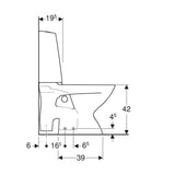 Peruskorjaus WC-laite Ido Glow 63 2-huuhtelu, Rimfree, kanneton, S-lukko 5650199