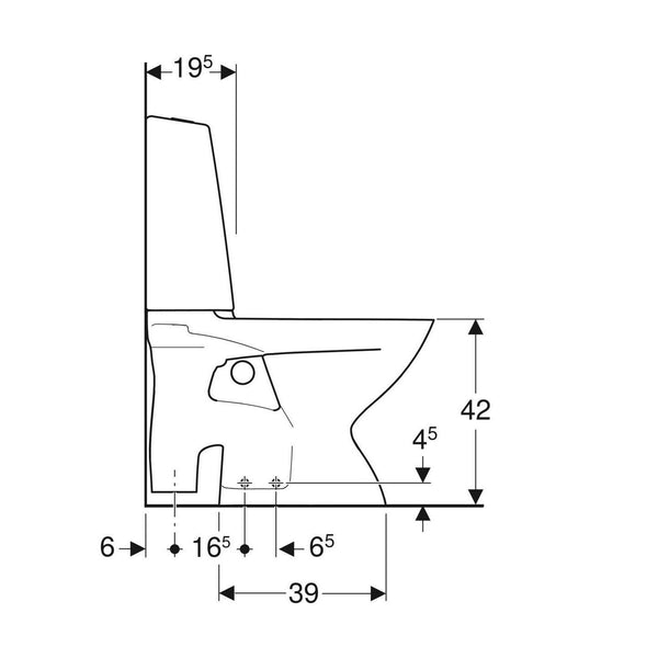 Peruskorjaus WC-laite Ido Glow 63 2-huuhtelu, Rimfree, kanneton, S-lukko 5650199