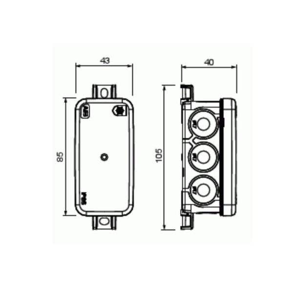 Jakorasia Abb Ap45, 105X43Mm,Mus, Ip65 Hf [1612546] |