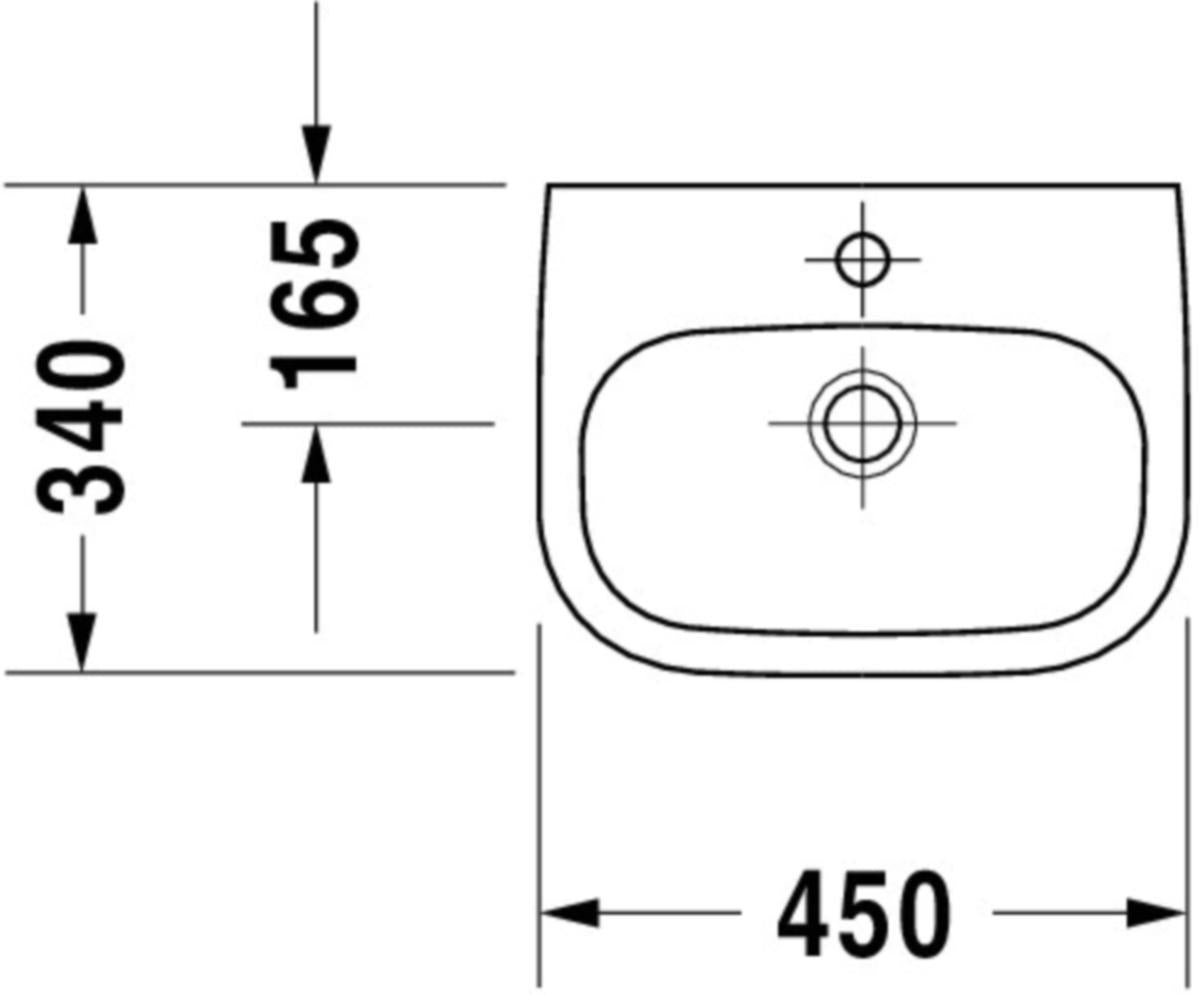 Pesuallas Duravit D-Code 450x340 mm 7054500002 [5617028]