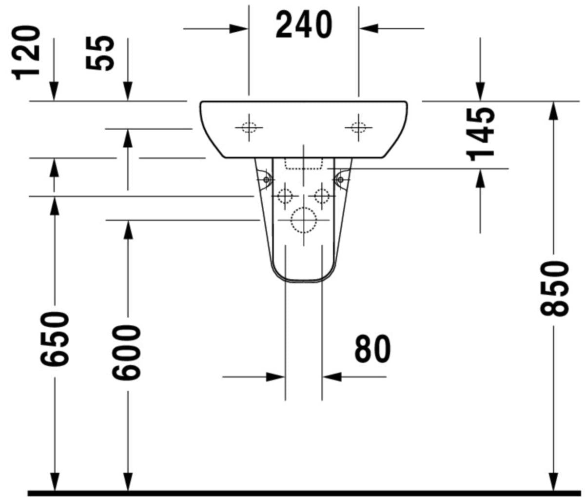 Pesuallas Duravit D-Code 450x340 mm 7054500002 [5617028]