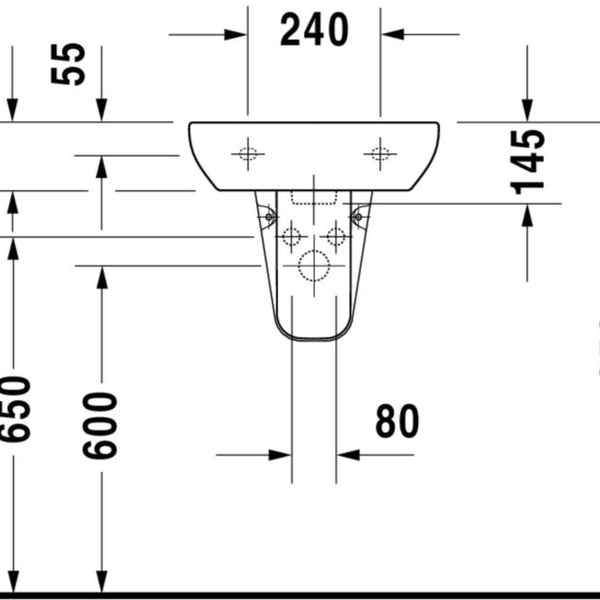 Pesuallas Duravit D-Code 450x340 mm 7054500002 [5617028]