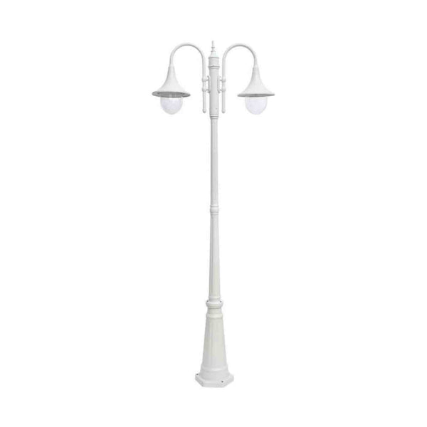 Pihapiirivalaisin Airam kartano trumpet pole Pihapiiriv trumpetpole IP44 2XE27 pcc wh [4116405]