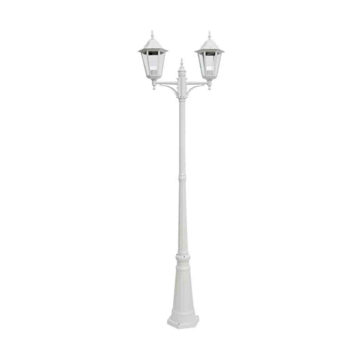 Pihapiirivalaisin Airam kartano pole twin Pihapiirival IP44 2XE27 glc wh [4116401]