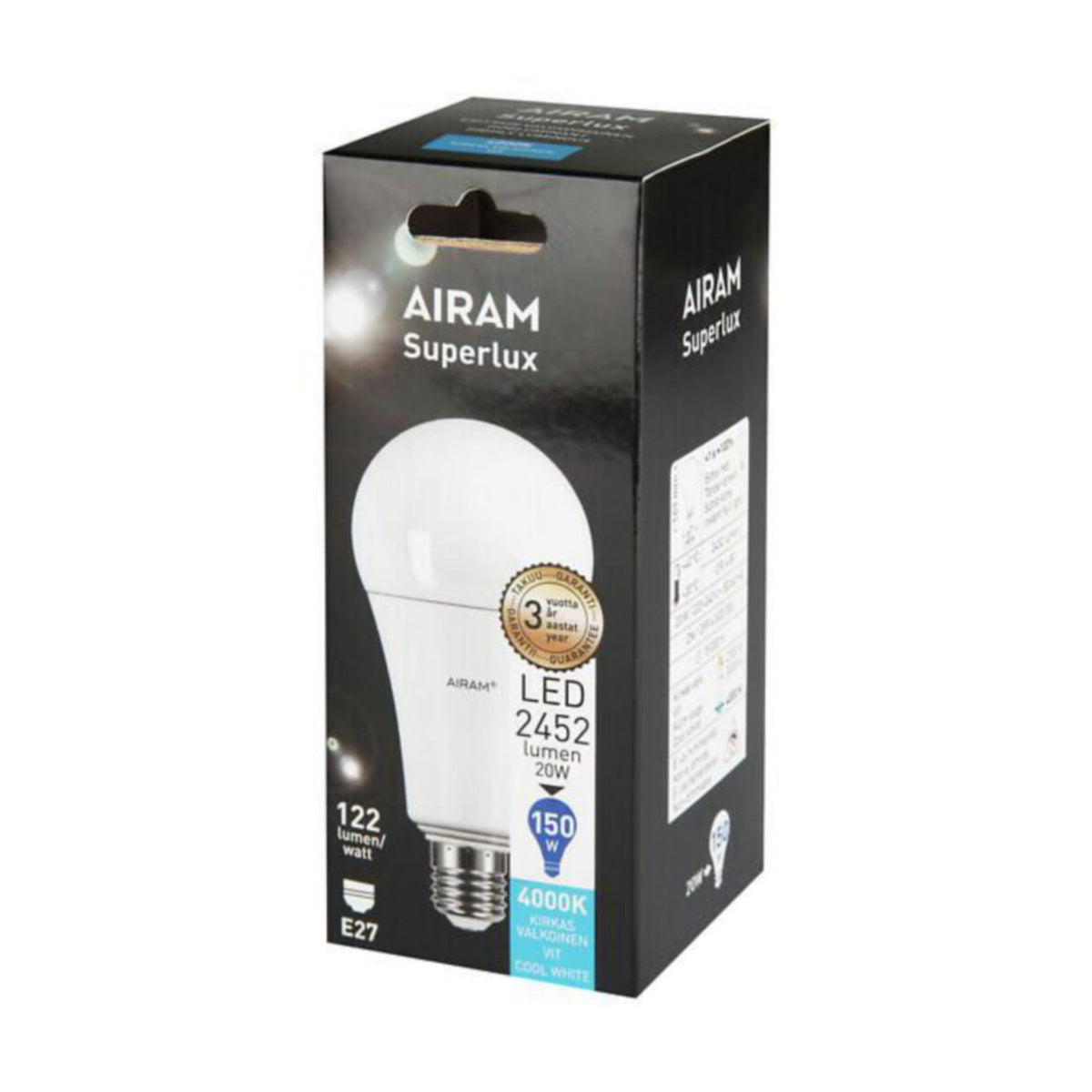 Led - Lamppu Airam A67 840 2452Lm E27 Super Op [4711547] |