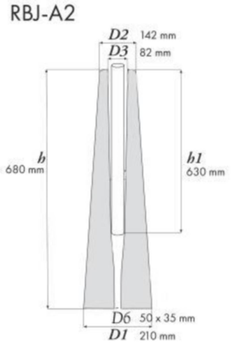 Pylväsjalusta lujabetoni RBJ-A1,A2,A3 RBJ-A2 (38-50. 60.3MM. 1-3M) [4607203]