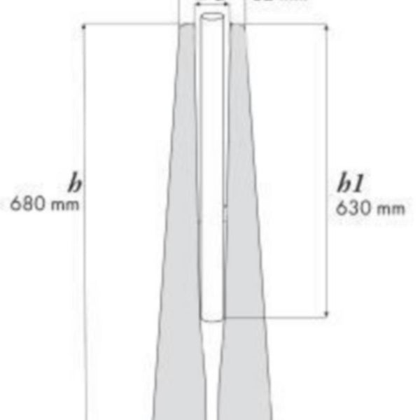 Pylväsjalusta lujabetoni RBJ-A1,A2,A3 RBJ-A2 (38-50. 60.3MM. 1-3M) [4607203]