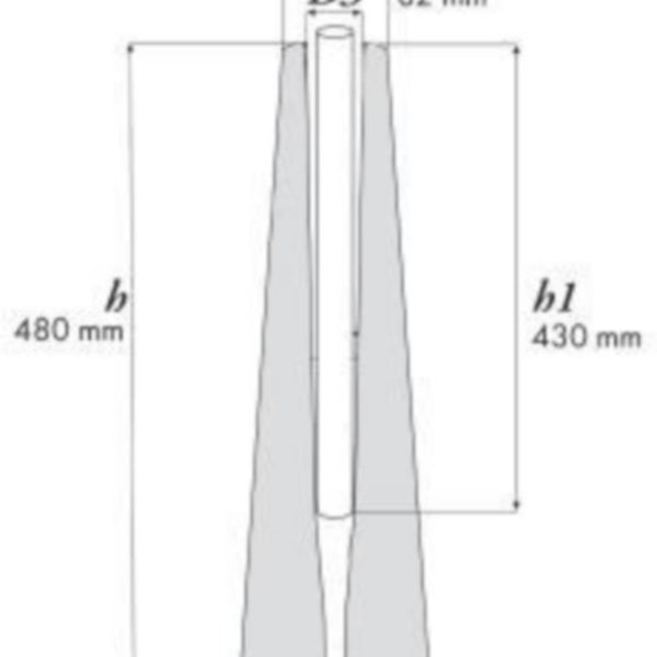 Pylväsjalusta lujabetoni RBJ-A1,A2,A3 RBJ-A1 (38-50. 60.3MM. 1-3M) [4607200]