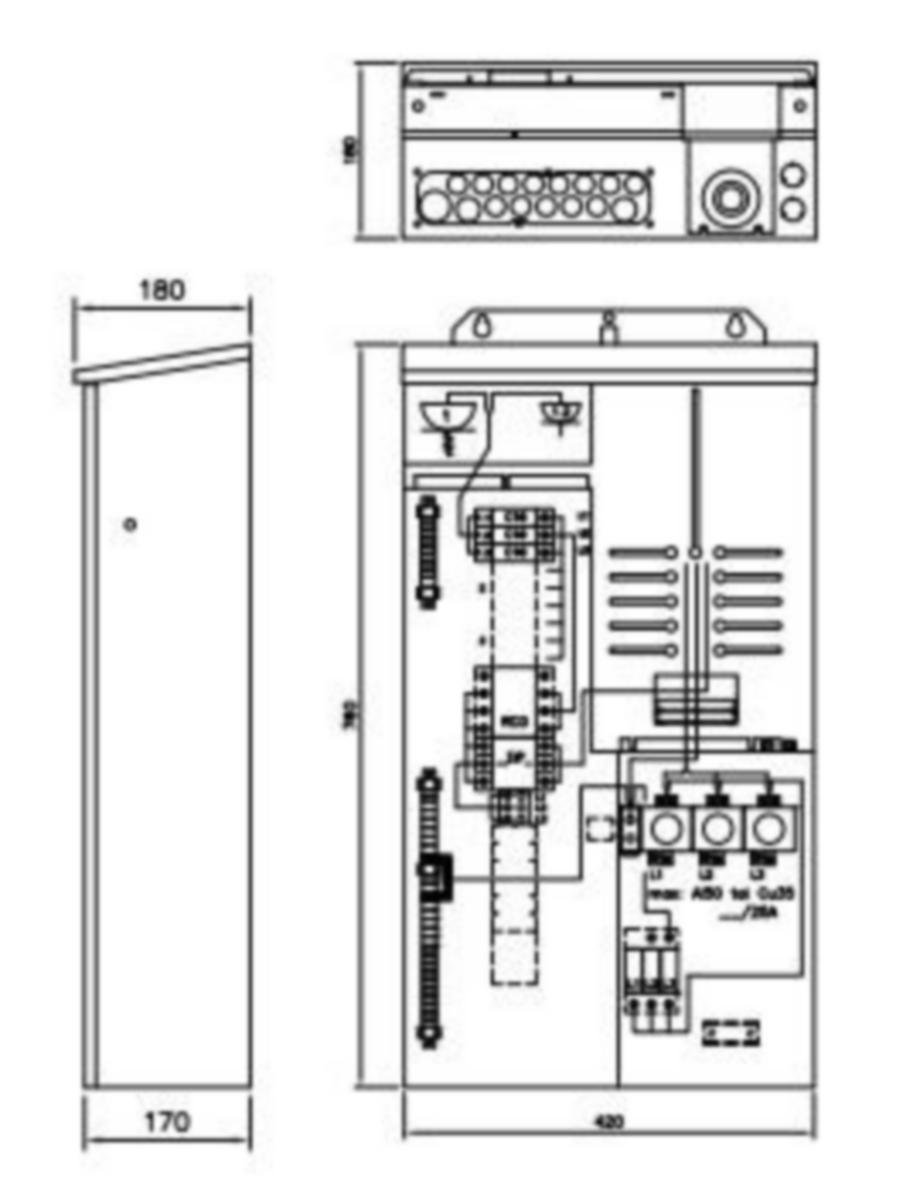 Mittauskeskus pinta Fe Ensto Esteri PEVEP225.03-Y 25A IP34 YLIJ [3440801]