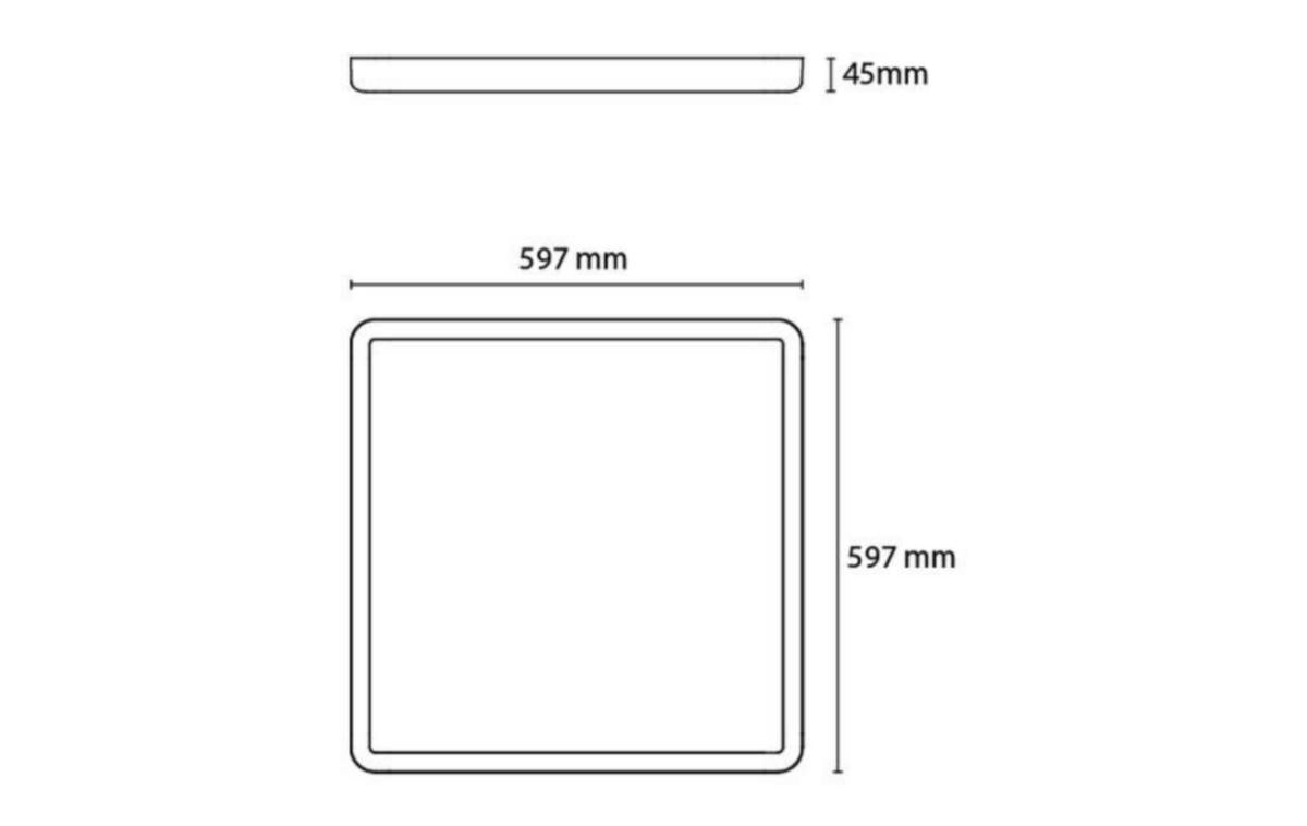 Pinta-asennusvalaisin sg sense surface 600X600 4K [4130737]