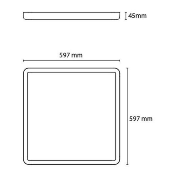 Pinta-asennusvalaisin sg sense surface 600X600 4K [4130737]