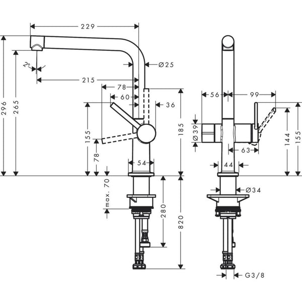 Keittiöhana Hansgrohe Talis M54 270 1jet 72827000 pkv [6250456] |