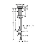 Pesukoneventtiili 72841800 Hansgrohe Talis M54 pöytäasennus RST [6250461] |