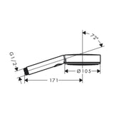 Käsisuihku Hg Pulsify 3J Relax Kromi 6550068