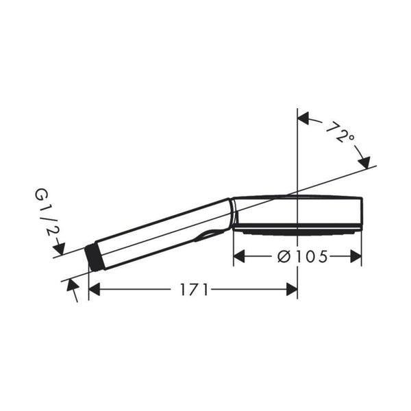 Käsisuihku Hg Pulsify 3J Relax Kromi 6550068