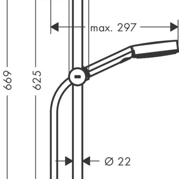 Suihkusetti Hansgrohe Pulsify Select S 105 3jet Relaxation, mattamusta [6550093]