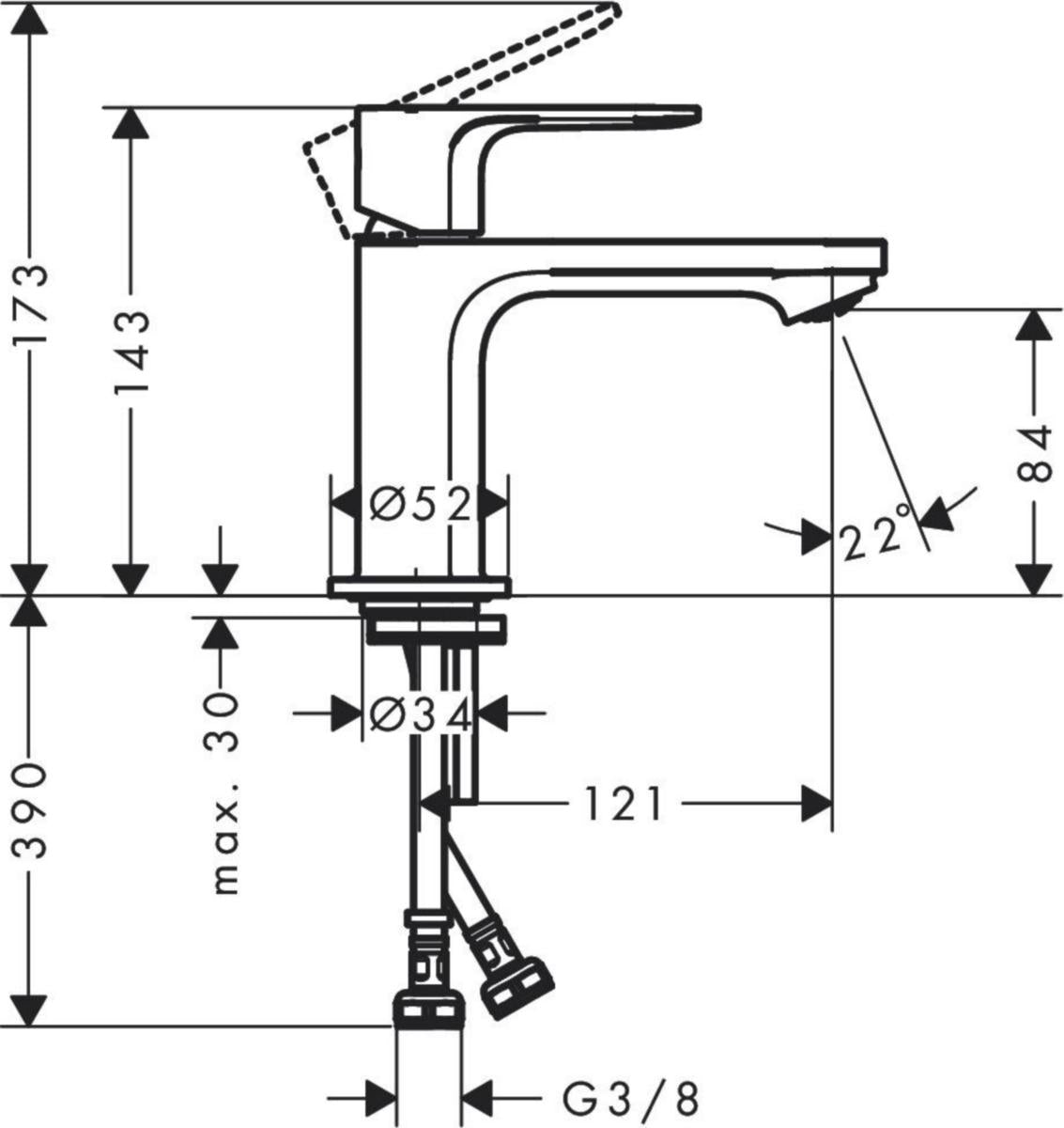 Pesuallashana 72540000 Hansgrohe Rebris 80 [6150932]
