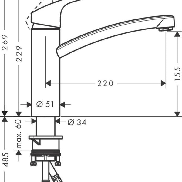 Kitchen faucet Hansgrohe Focus E² 31806000 [6250368]