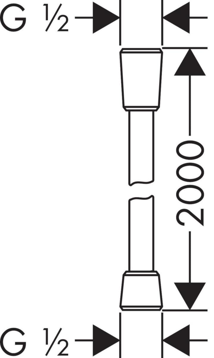 Suihkuletku Hansgrohe Isiflex 2000 mm metalliefekti 28274000 [6555433]
