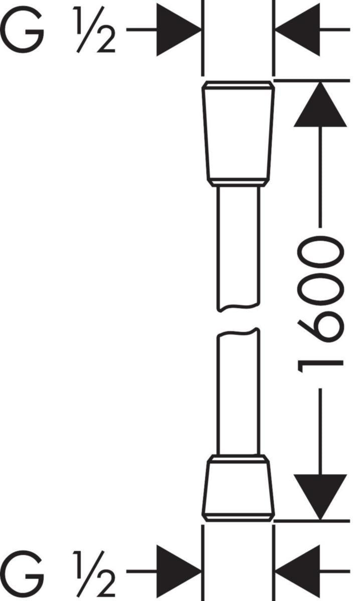 Suihkuletku Hansgrohe Isiflex 1600 mm metalliefekti 28276000 [6555434]