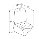 Wc - Istuin, Ido Seinä Säiliöllä 2 - Huuhtelu [5650222] |