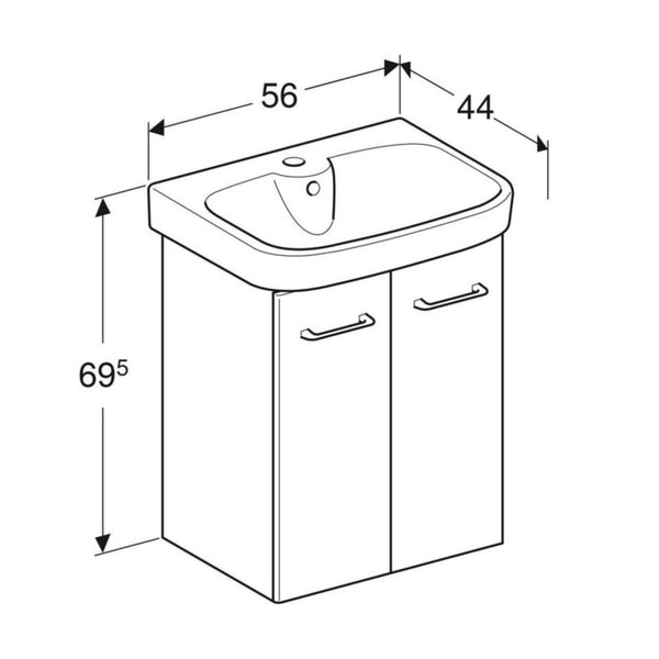 Allaskaappipaketti IDO Glow 9606521001 kahdella ovella 96065 - 21 IDO 560 (kasattu) [6015346] |