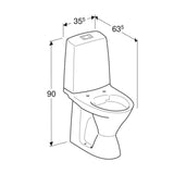 WC - laite IDO Glow 62 Korkea 38262 - 01 Kanneton 2 - H [5650205] |