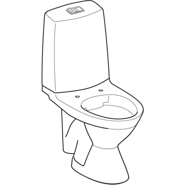 Peruskorjaus WC-laite Ido Glow 63 2-huuhtelu, Rimfree, liimaus, kanneton, S-lukko [5650201]