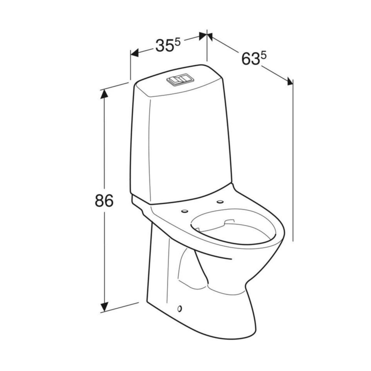 WC - laite Ido Glow 60 1 - huuhtelu, Rimfree, kanneton, piilo S - lukko [5650192] |