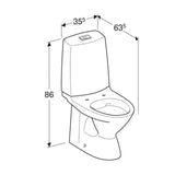 WC - laite Ido Glow 60 1 - huuhtelu, Rimfree, kanneton, piilo S - lukko [5650192] |