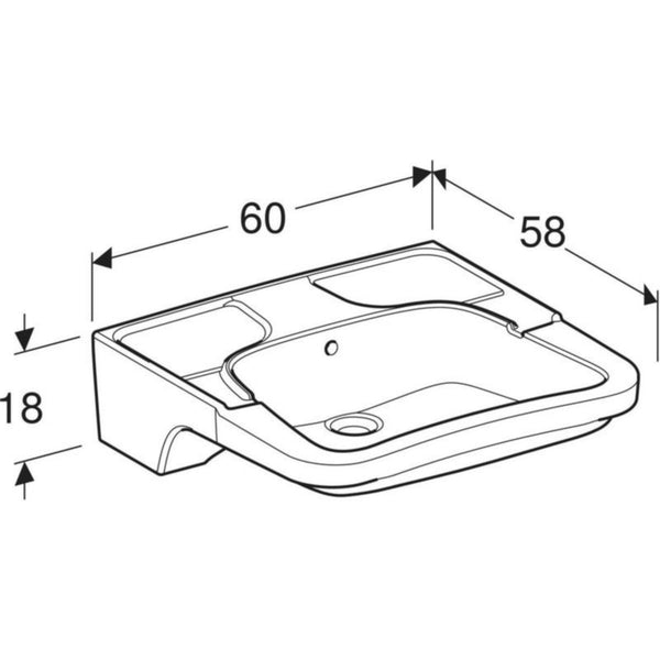 Pesuallas Ido Liikuntaesteisille 12107 - 01Valk Ilman Ylivuotoa [5611705] |