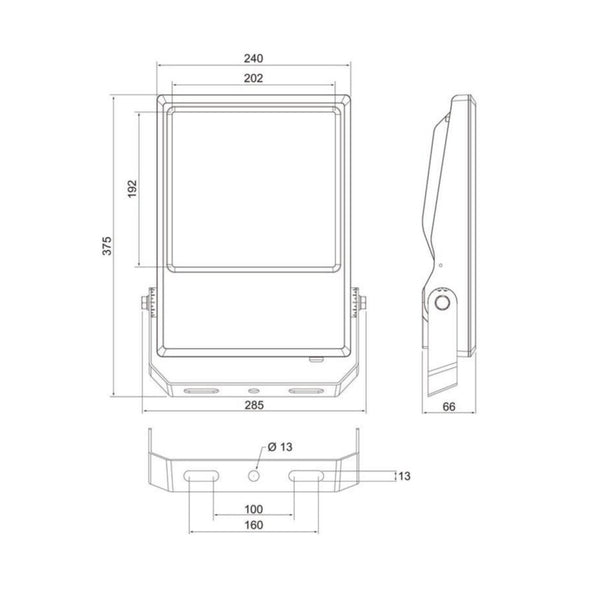 Valonheitin Airam Pro range IP66 18000LM 150W/740 asym 45D [4546536]