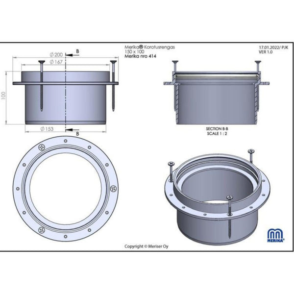 Korotusrengas Merika 150x100 mm 414 [3318155] |