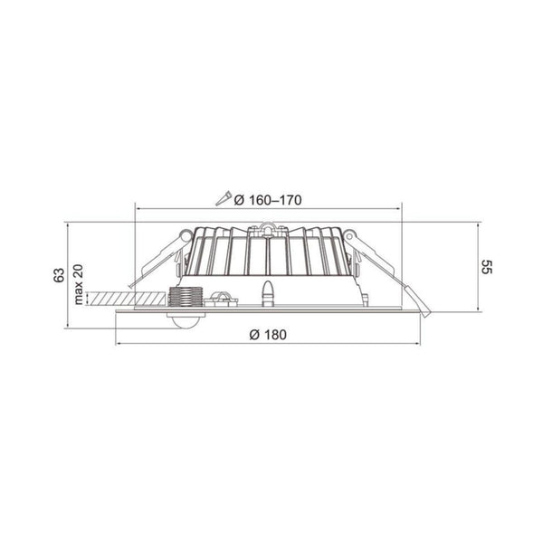 Alasvalo Compact Xl 170 Ip54 12W 3Cct Pir [4146963] |