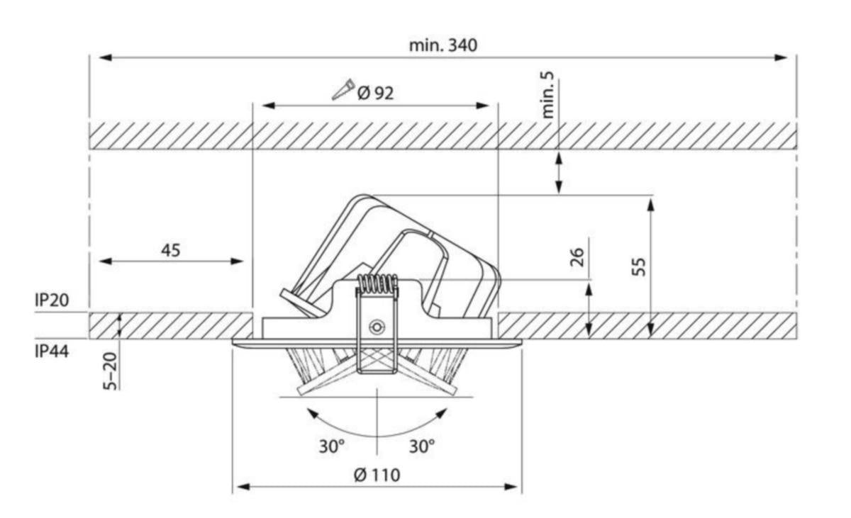 Alasvalo Slim Duo Tilt Ip44 8W 830/840 Dim Aco Wh 4245362