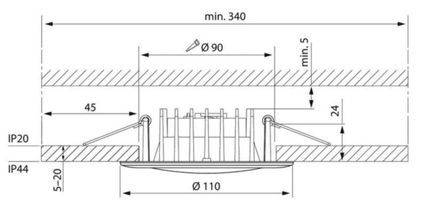Alasvalo Airam Slim Duo FIX IP44 8W 830/840 DIM ACO WH [4245361]