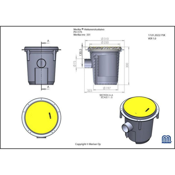 Hiekanerotinkaivo Ph 7/75 Merika 331 [3638001] |