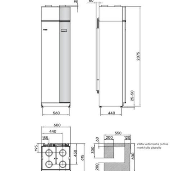 Poistoilmalämpöpumppu Nibe F470 RST UUSI [7923540]
