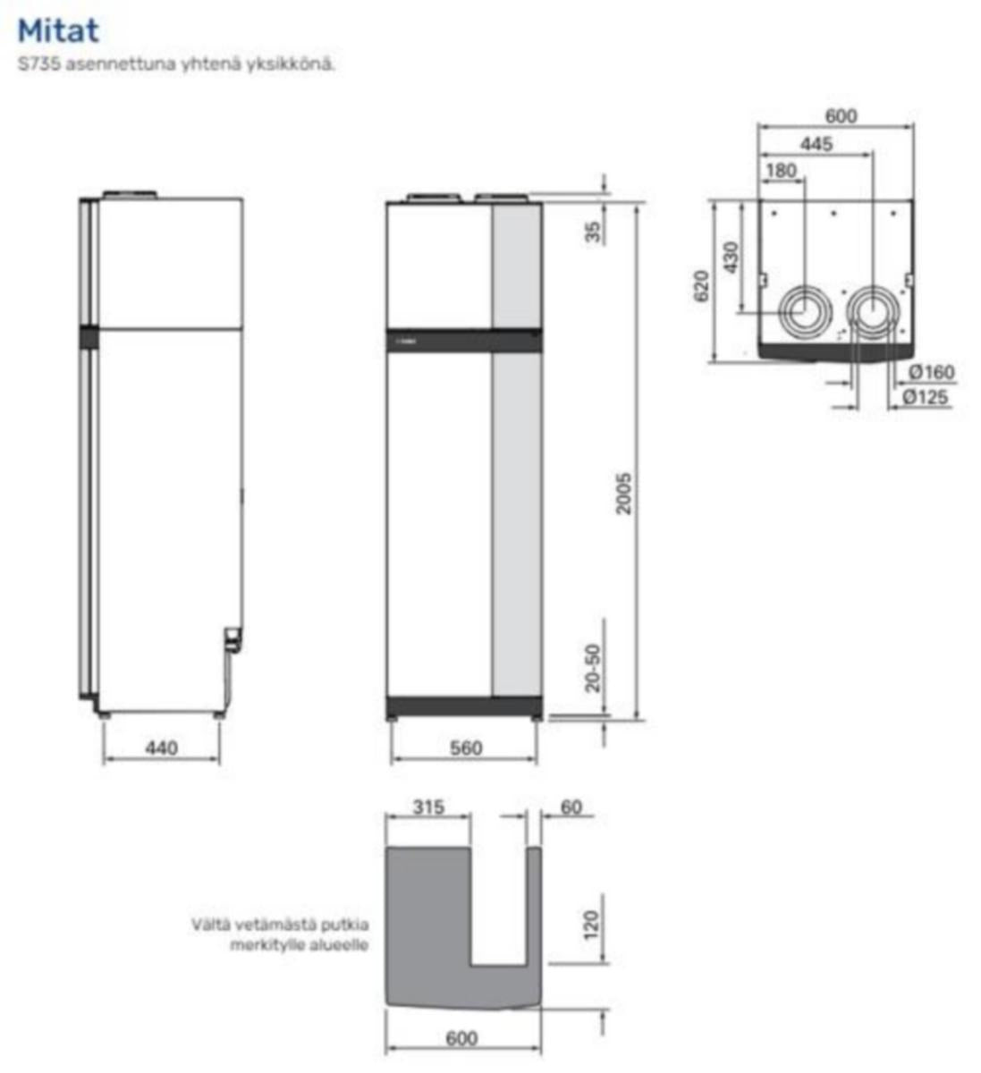 Poistoilmalämpöpumppu Nibe S735 066134 [5362925]